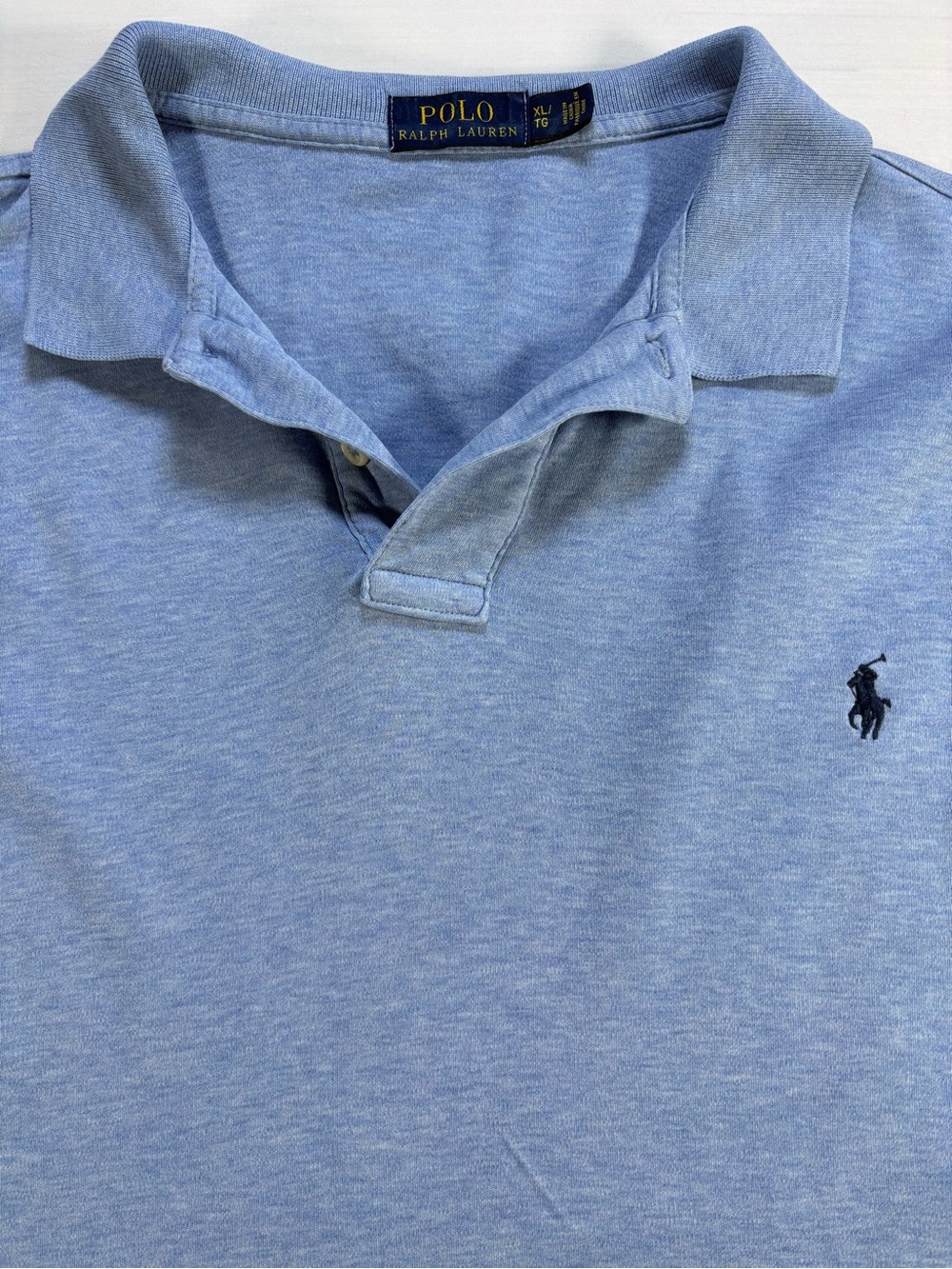 Polo Ralph Lauren Mens XL Blue Heather Short Sleeve Polo Shirt Pony Logo